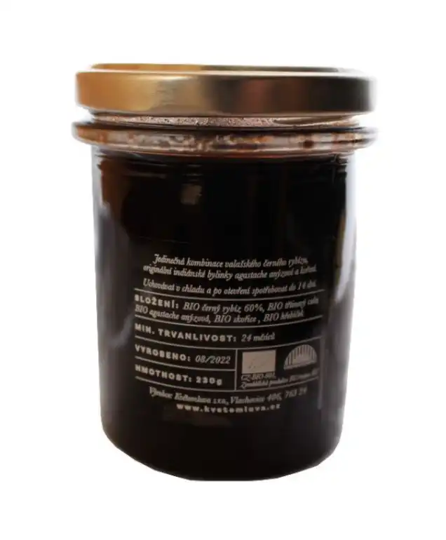 Květomluva bio džem černý rybíz s mátou 230 g