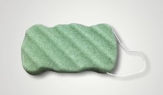 Konjac houbička tělová, zelená se zeleným čajem