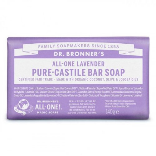 Dr. Bronner's tuhé mýdlo levandule 140 g