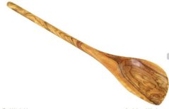 Olivenholz Kulatá vařečka s rovnou hranou  z olivového dřeva 30 cm
