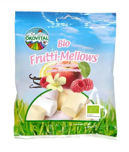 Oekovital Bio ovocné želé marshmellows cukríky Frutti Mellows 80 g