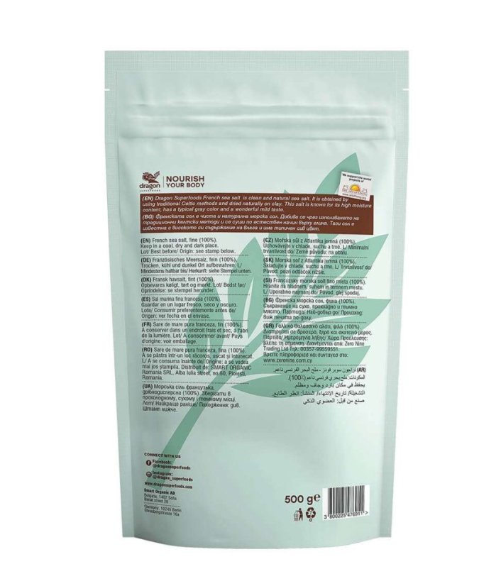 Dragon Superfoods Jemná francouzská mořská sůl 500g