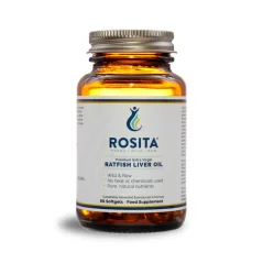 Rosita Real Foods Olej z jater chiméry běloskvrnné v kapslích 90  kapslí