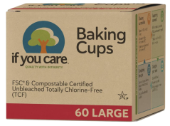 If you care Papírové košíčky na pečení large, nebělené, průměr 5 cm 60 ks