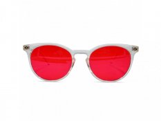 Štýlové červené okuliare proti modrému a zelenému svetlu sleep-2R