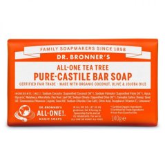 Dr. Bronner's tuhé mýdlo tea tree 140 g