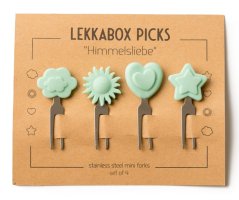 LEKKABOX Nebe – nerezové mini vidličky, 4 ks